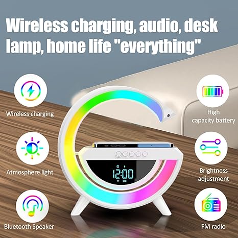 Digital Led Wireless Charger Speaker fyrivia